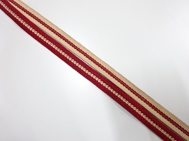 JAPANESE KIMONO / ANTIQUE HAND-TIED OBIJIME CORD / SILK